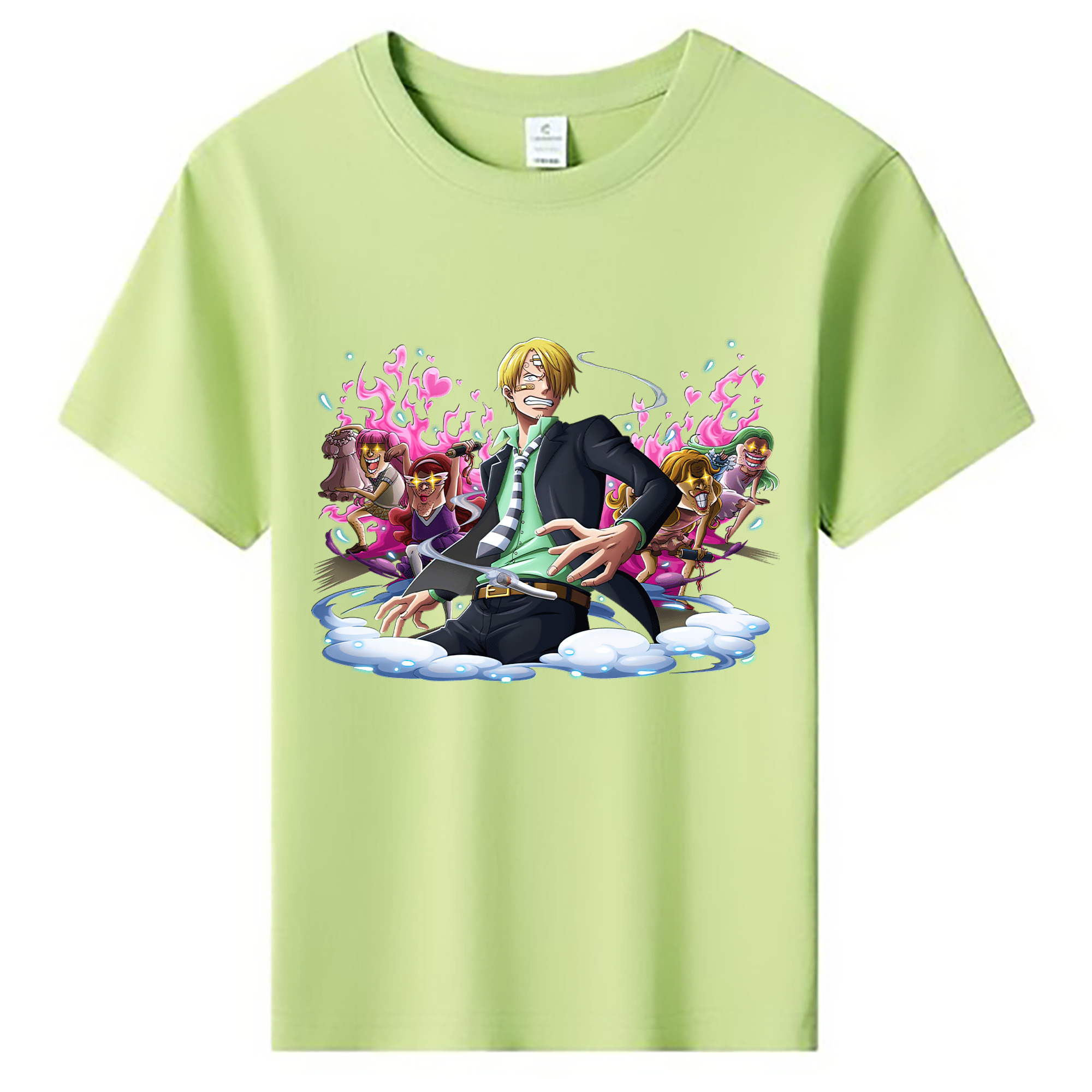 （画像用） ワンピース サンジ ONE PIECE Sanji 綿100％キッズTシャツ（フロントプリント）